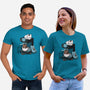 Cat Coffee Machine-Unisex-Basic-Tee-Vallina84