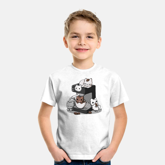Cat Coffee Machine-Youth-Basic-Tee-Vallina84