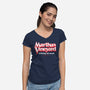Marthas Vineyard-Womens-V-Neck-Tee-rocketman_art