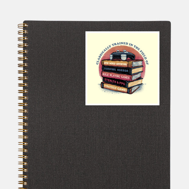 Classically Trained In Video Games-None-Glossy-Sticker-glitchygorilla