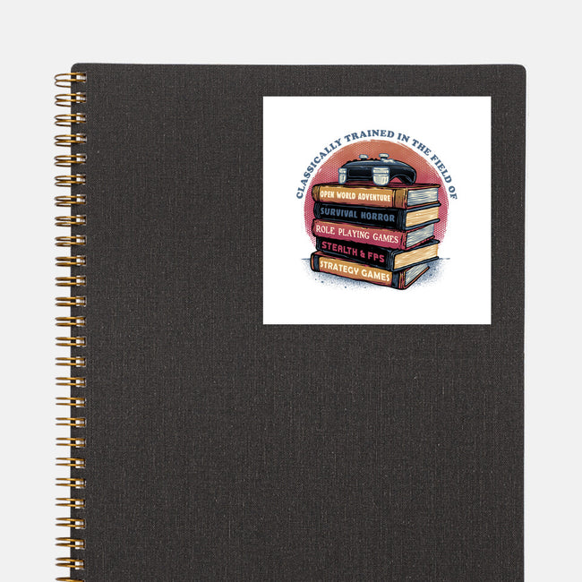 Classically Trained In Video Games-None-Glossy-Sticker-glitchygorilla