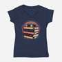 Classically Trained In Video Games-Womens-V-Neck-Tee-glitchygorilla