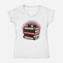 Classically Trained In Video Games-Womens-V-Neck-Tee-glitchygorilla