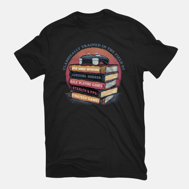 Classically Trained In Video Games-Unisex-Basic-Tee-glitchygorilla