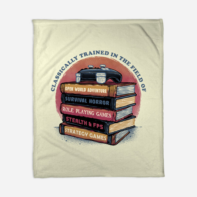 Classically Trained In Video Games-None-Fleece-Blanket-glitchygorilla