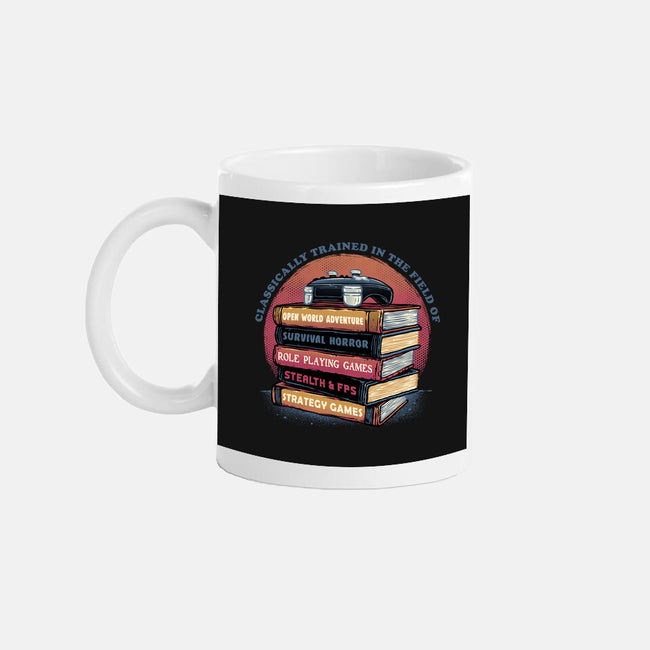Classically Trained In Video Games-None-Mug-Drinkware-glitchygorilla