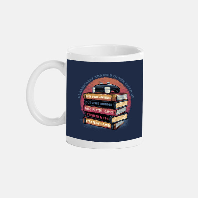 Classically Trained In Video Games-None-Mug-Drinkware-glitchygorilla