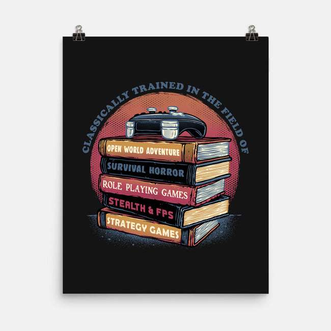 Classically Trained In Video Games-None-Matte-Poster-glitchygorilla