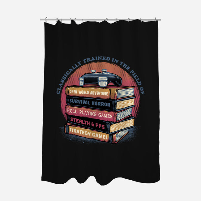 Classically Trained In Video Games-None-Polyester-Shower Curtain-glitchygorilla