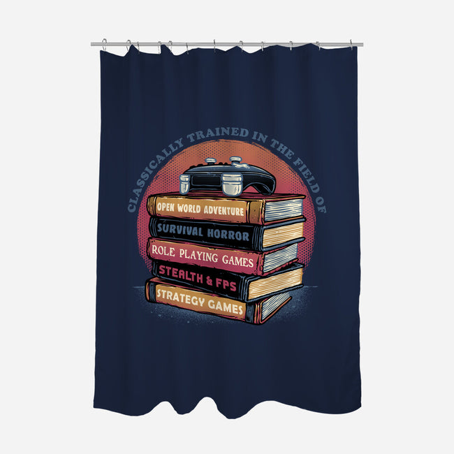 Classically Trained In Video Games-None-Polyester-Shower Curtain-glitchygorilla