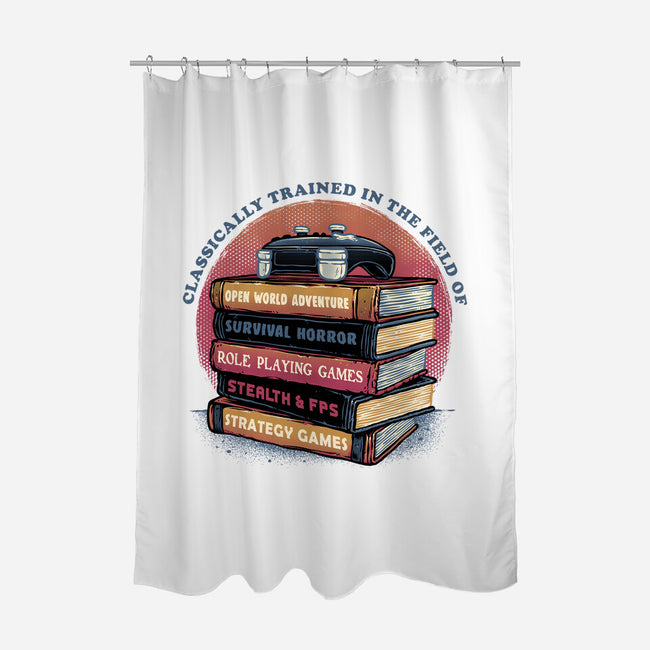 Classically Trained In Video Games-None-Polyester-Shower Curtain-glitchygorilla