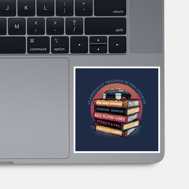 Classically Trained In Video Games-None-Glossy-Sticker-glitchygorilla