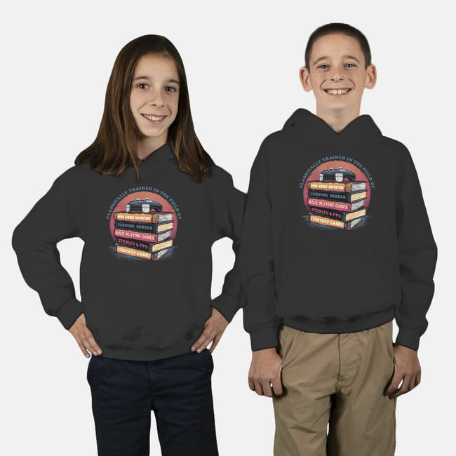 Classically Trained In Video Games-Youth-Pullover-Sweatshirt-glitchygorilla