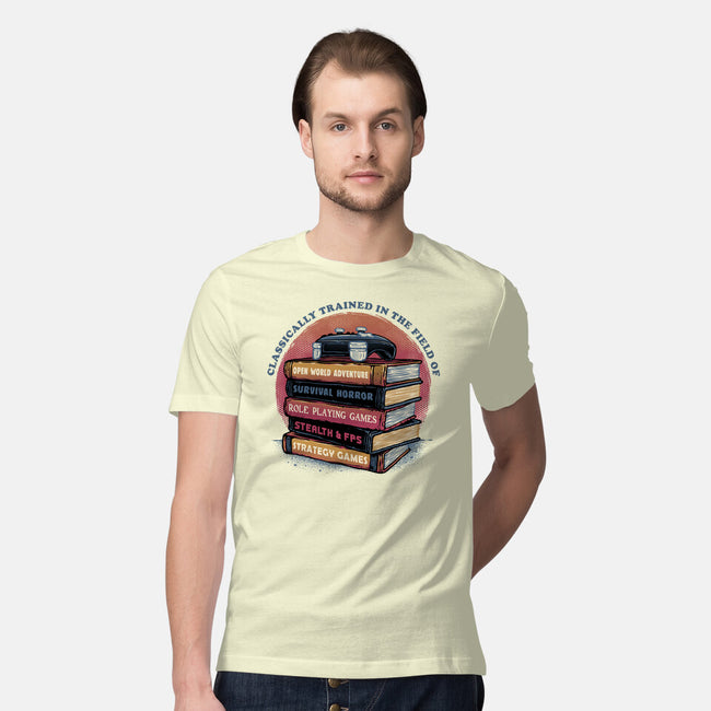 Classically Trained In Video Games-Mens-Premium-Tee-glitchygorilla