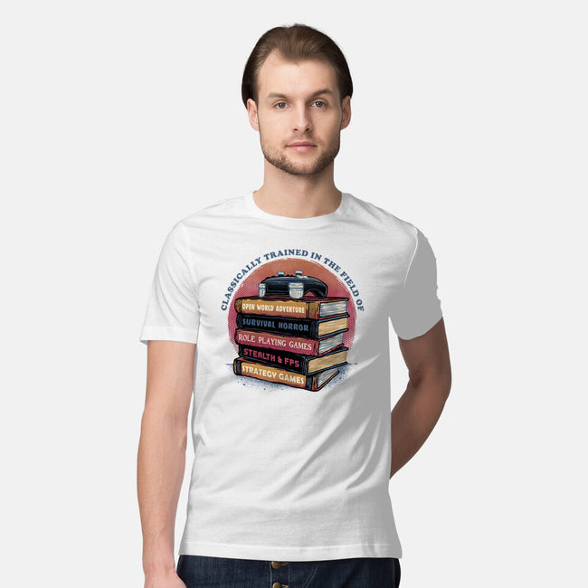 Classically Trained In Video Games-Mens-Premium-Tee-glitchygorilla