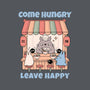 Come Hungry Leave Happy-Unisex-Kitchen-Apron-GODZILLARGE