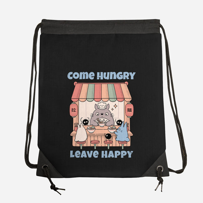 Come Hungry Leave Happy-None-Drawstring-Bag-GODZILLARGE