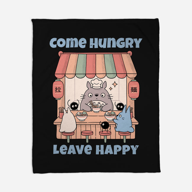 Come Hungry Leave Happy-None-Fleece-Blanket-GODZILLARGE