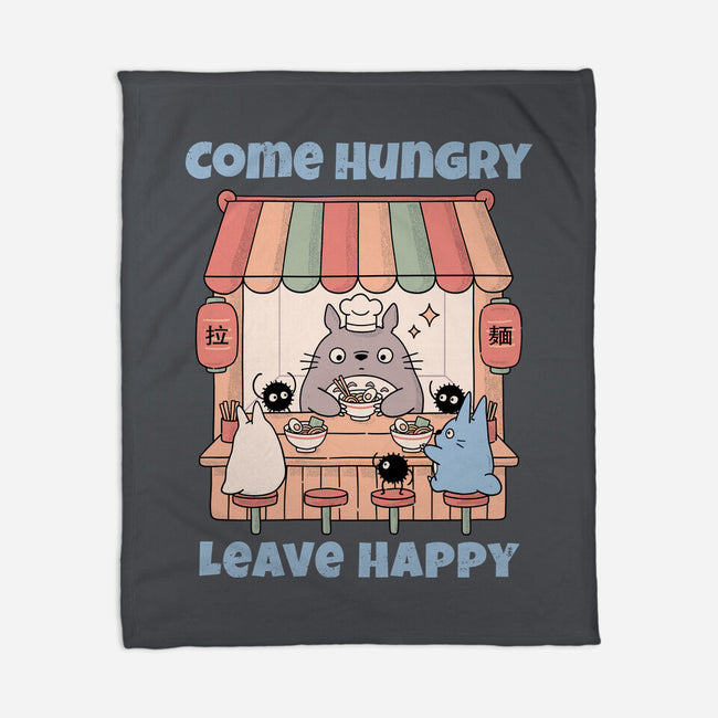 Come Hungry Leave Happy-None-Fleece-Blanket-GODZILLARGE