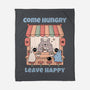 Come Hungry Leave Happy-None-Fleece-Blanket-GODZILLARGE
