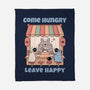 Come Hungry Leave Happy-None-Fleece-Blanket-GODZILLARGE