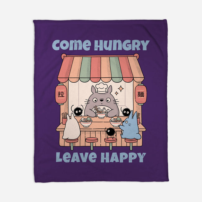 Come Hungry Leave Happy-None-Fleece-Blanket-GODZILLARGE