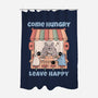 Come Hungry Leave Happy-None-Polyester-Shower Curtain-GODZILLARGE