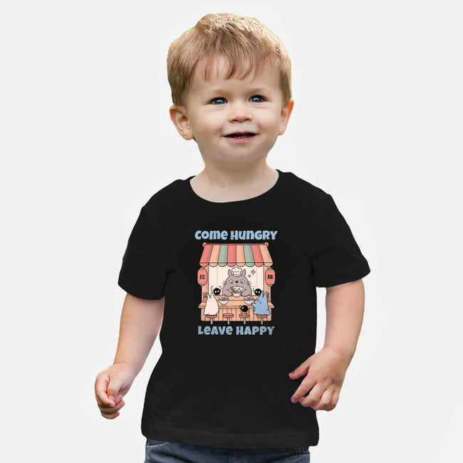 Come Hungry Leave Happy-Baby-Basic-Tee-GODZILLARGE