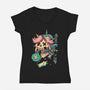 Bad Ending-Womens-V-Neck-Tee-1Wing