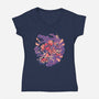 Hunter Mess-Womens-V-Neck-Tee-1Wing