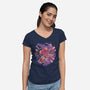 Hunter Mess-Womens-V-Neck-Tee-1Wing