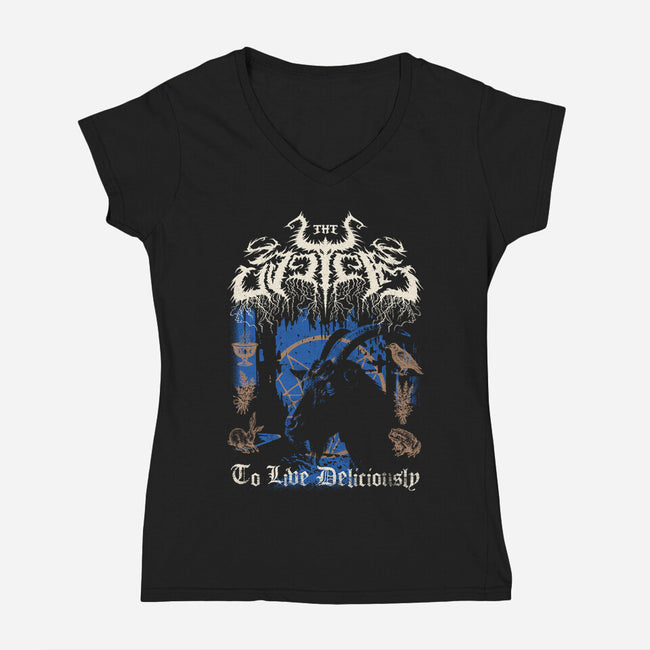 The VVitch Black Metal-Womens-V-Neck-Tee-Nemons