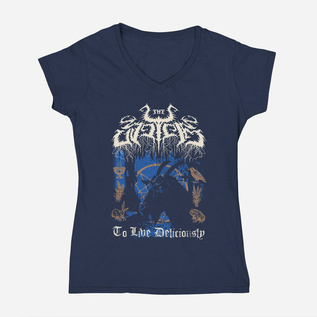 The VVitch Black Metal-Womens-V-Neck-Tee-Nemons