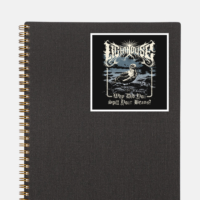 Lighthouse Black Metal-None-Glossy-Sticker-Nemons
