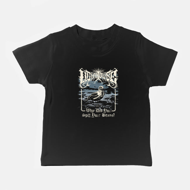Lighthouse Black Metal-Baby-Basic-Tee-Nemons