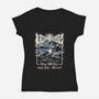 Lighthouse Black Metal-Womens-V-Neck-Tee-Nemons
