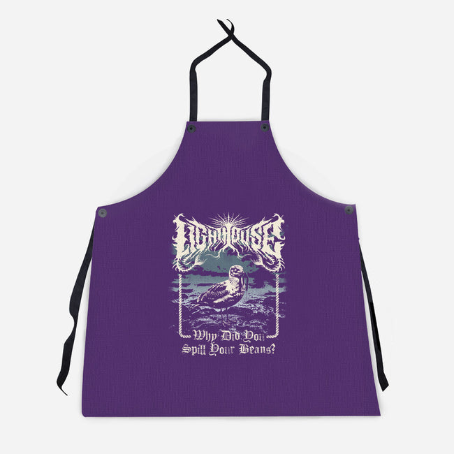 Lighthouse Black Metal-Unisex-Kitchen-Apron-Nemons