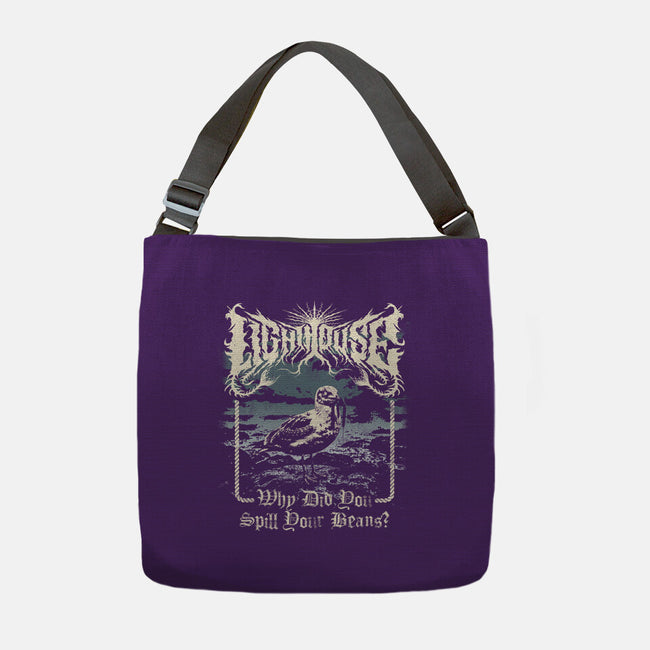 Lighthouse Black Metal-None-Adjustable Tote-Bag-Nemons