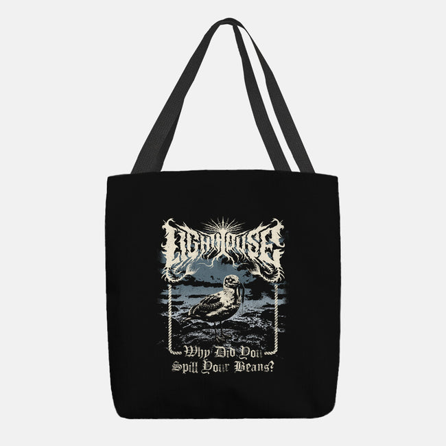 Lighthouse Black Metal-None-Basic Tote-Bag-Nemons
