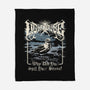 Lighthouse Black Metal-None-Fleece-Blanket-Nemons