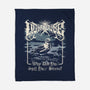 Lighthouse Black Metal-None-Fleece-Blanket-Nemons