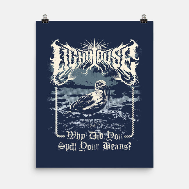Lighthouse Black Metal-None-Matte-Poster-Nemons