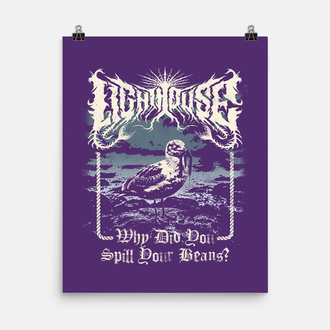 Lighthouse Black Metal-None-Matte-Poster-Nemons