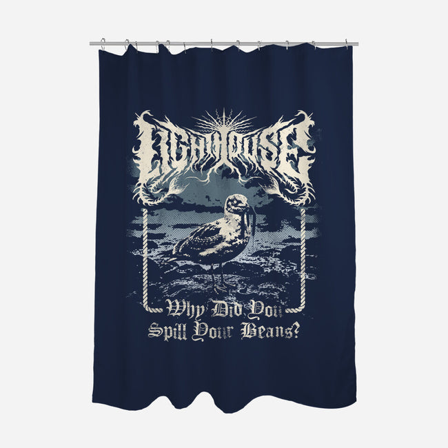 Lighthouse Black Metal-None-Polyester-Shower Curtain-Nemons