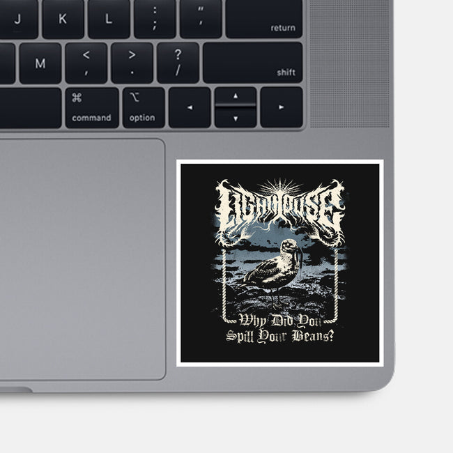 Lighthouse Black Metal-None-Glossy-Sticker-Nemons
