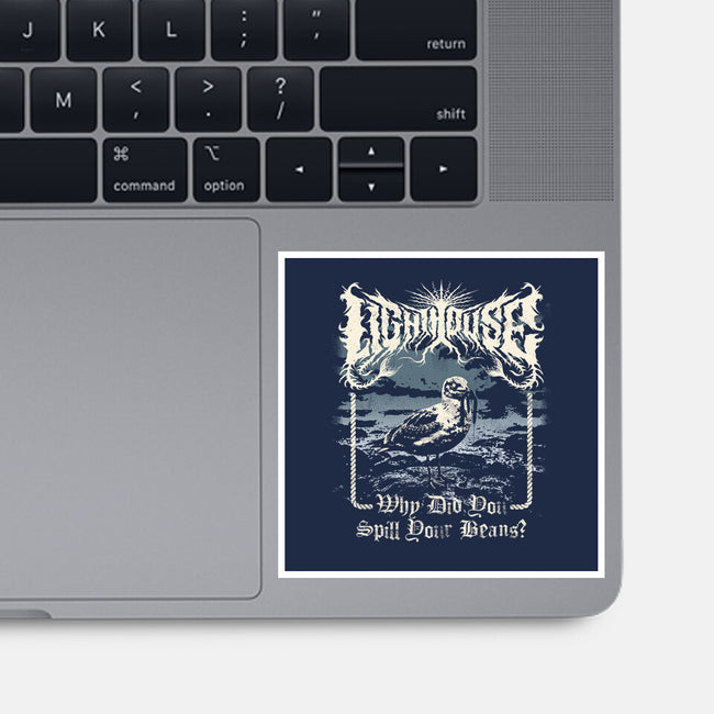 Lighthouse Black Metal-None-Glossy-Sticker-Nemons
