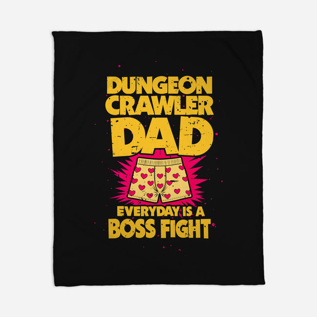 Dungeon Crawler Dad-None-Fleece-Blanket-retrodivision