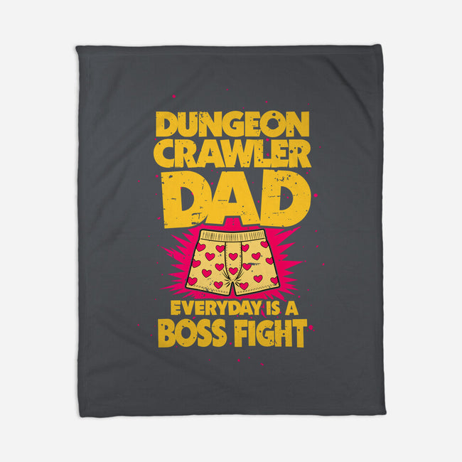 Dungeon Crawler Dad-None-Fleece-Blanket-retrodivision