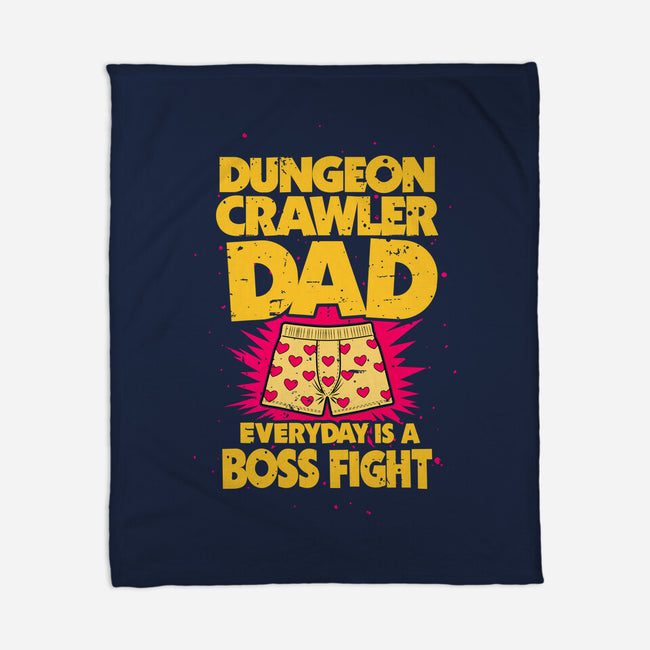 Dungeon Crawler Dad-None-Fleece-Blanket-retrodivision