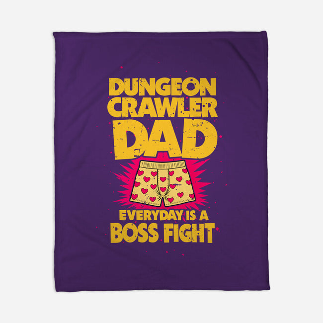 Dungeon Crawler Dad-None-Fleece-Blanket-retrodivision